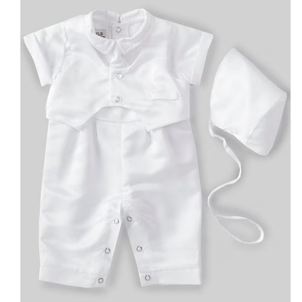 Pippa & Julie Little Brother x Pippa & Julie Baby Boys 3M Christening Set